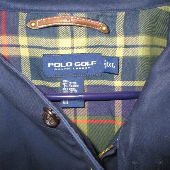 VINTAGE ~ MENS ~ POLO GOLF ~ RALPH LAUREN ~ NAVY ~ XL ~ COAT JACKET - Picture 2 of 4